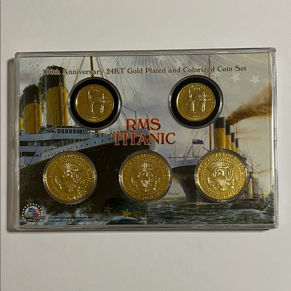 Other - RMS Titanic 24KT Gold Plated 5 Coin Set. Limited Edition